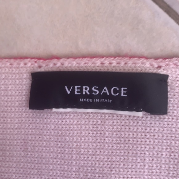Versace hot pink and white scarf - Picture 3 of 8
